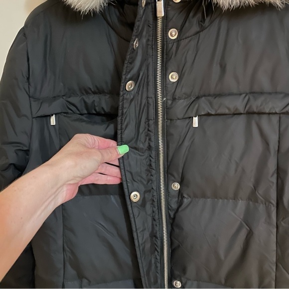 London Fog Down Waterfowl Feathers Faux Fur Knee length Side Zip Hood… - Picture 6 of 15